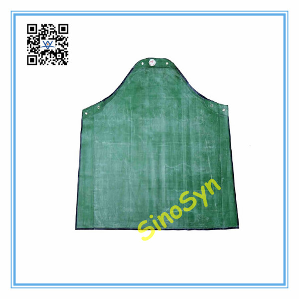 FQ1743 Double Sides Rubber Acid-Proof Apron Working Safty Protective Waterproof 48inch--Black Green